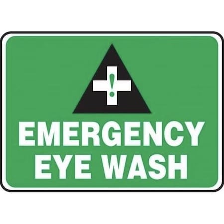 Accuform Emergency Eye Wash, Aluminum, 7 in x 10 in, Mounting Holes FRMFSD983VA